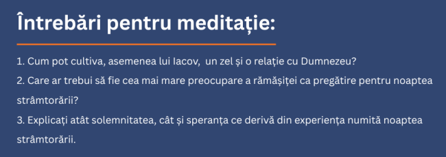 Întrebări pentru meditație joi